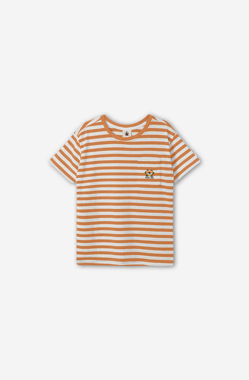 Camiseta Rayas Corazón Avellana