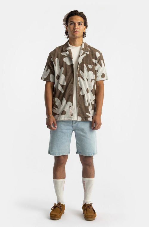 3919 SHIRT S/S BROWN