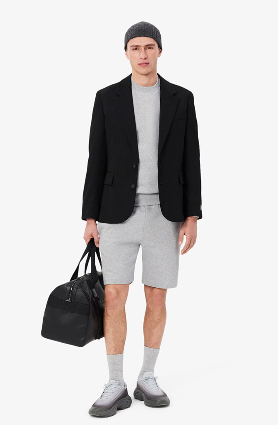 Lacoste – Silbernes Glanz-Sweatshirt