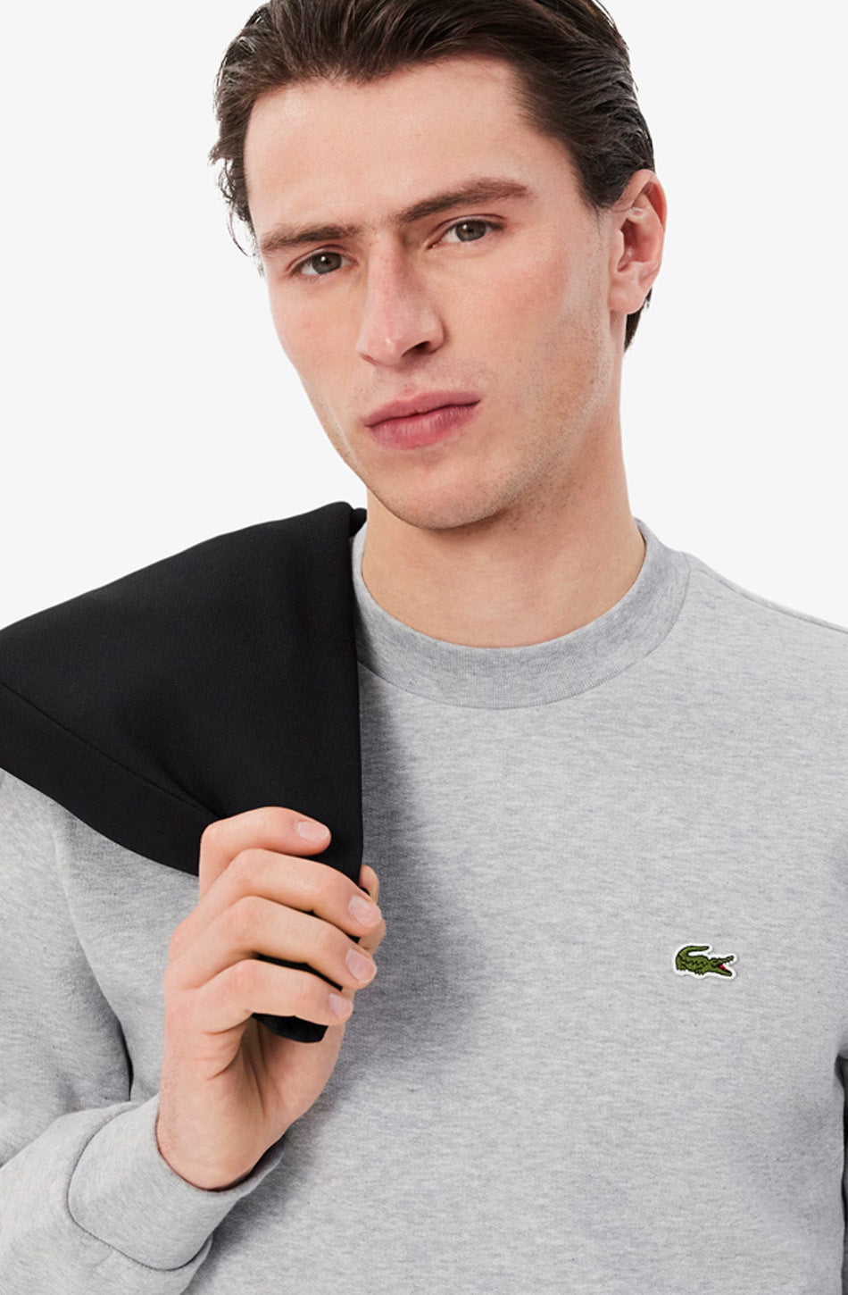 Lacoste – Silbernes Glanz-Sweatshirt