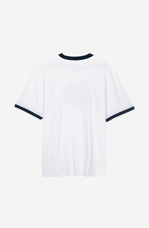 Santa Cruz Aloha Dot Front Ringer weißes T-Shirt