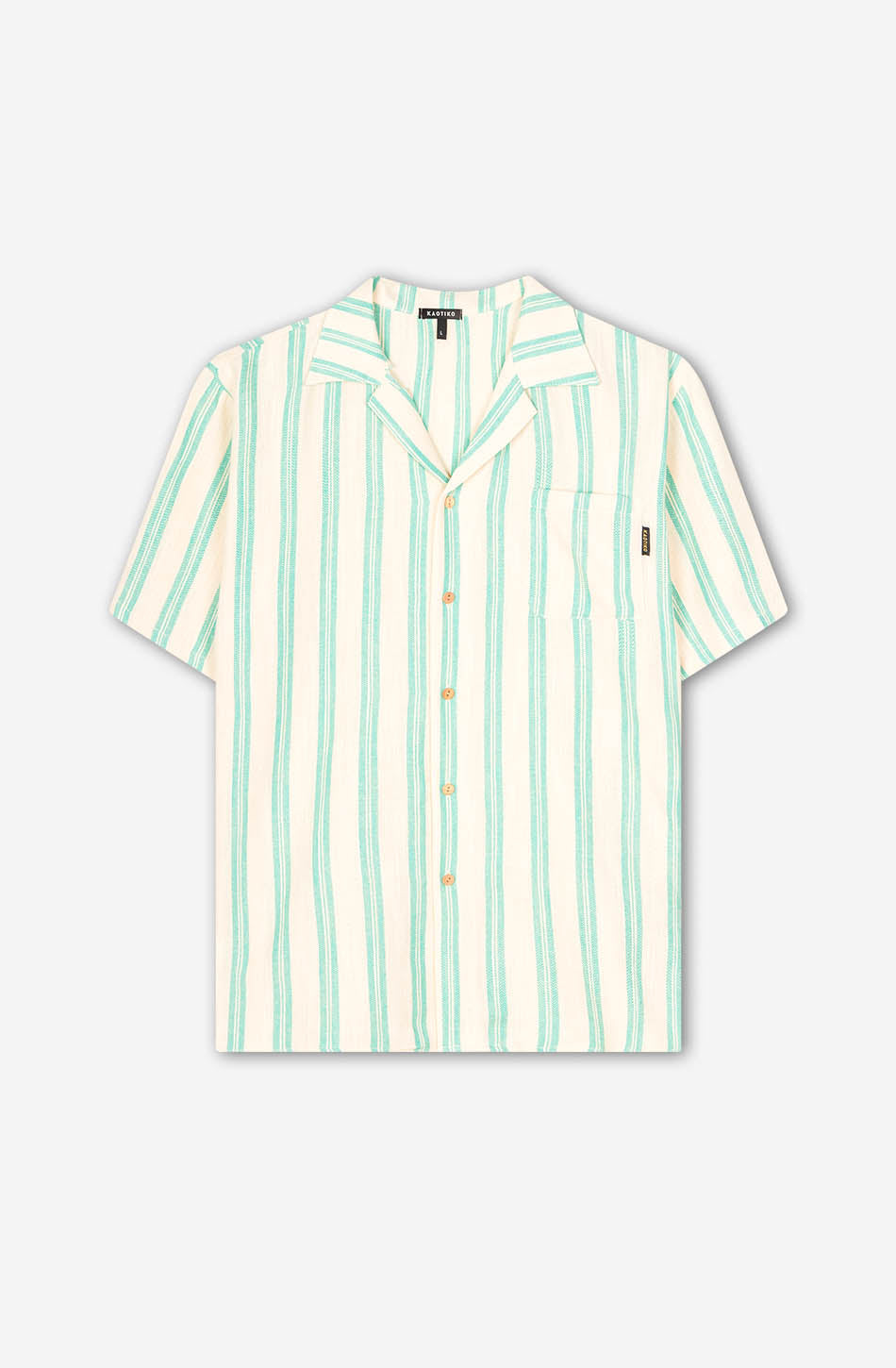 Ozan - Chemise à rayures - Ivoire/ aqua