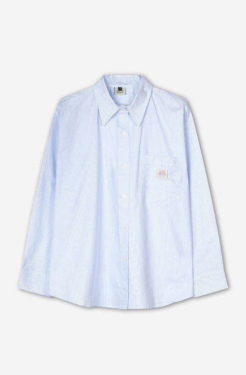 Streifenshirt Dark People Blau/ Weiß