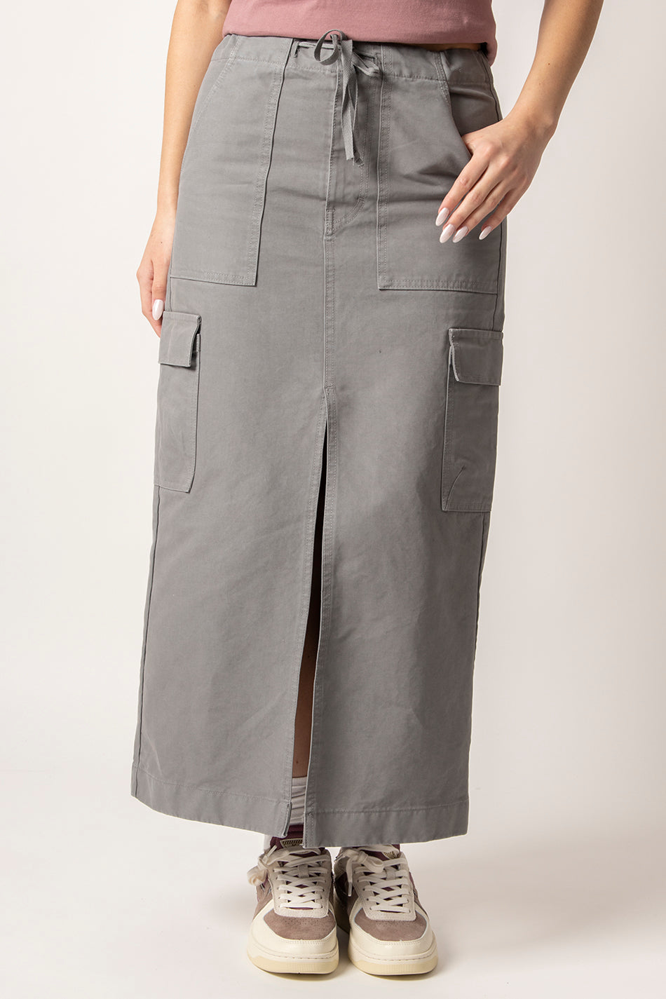 Dark Gray Cargo Skirt