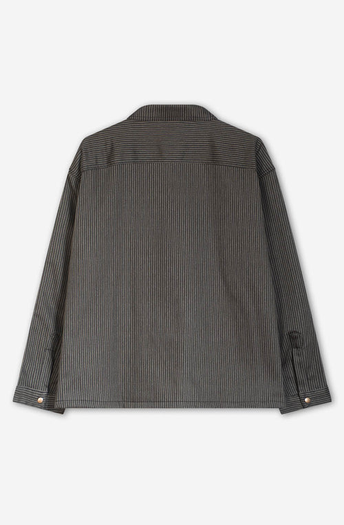 Entspannt gestreifte grün/schwarze Jacke