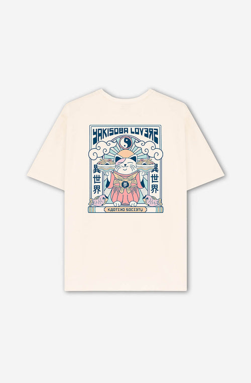 Yakisoba Lovers T-Shirt aus elfenbeinfarbener Bio-Baumwolle