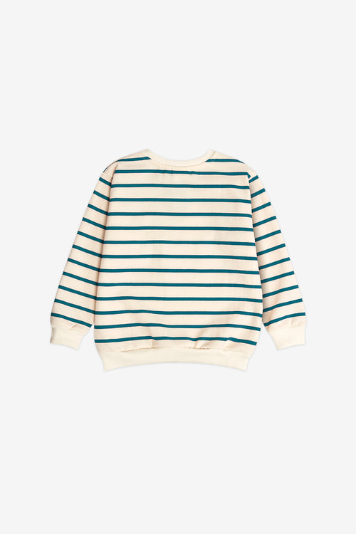 Streifen Pudel Grün Sweatshirt