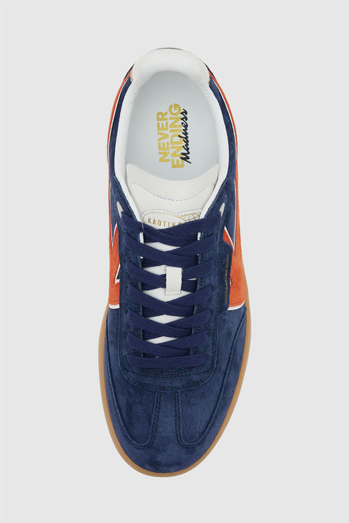 Kaotiko – Boston – Marineblaue Wildleder-Sneakers