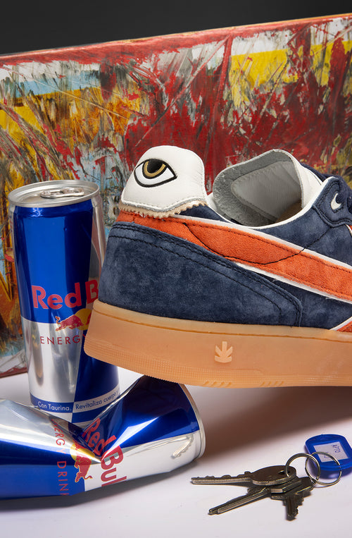 Kaotiko – Boston – Marineblaue Wildleder-Sneakers