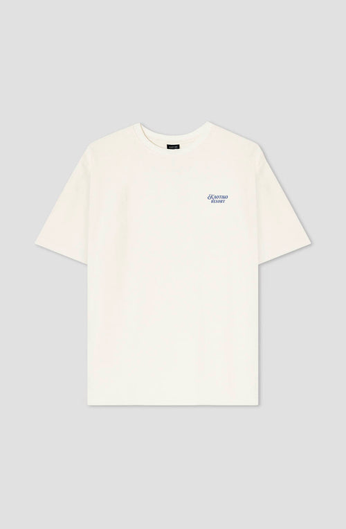 Elfenbeinfarbenes T-Shirt „Kaotiko Resort“
