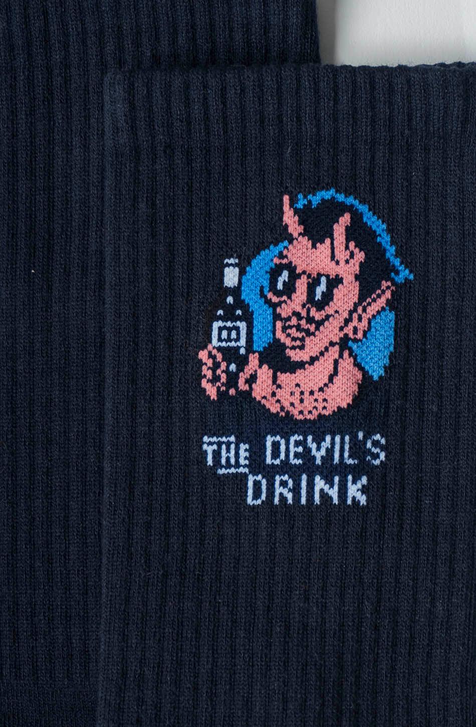 Devil Drinks Marineblaue Socken