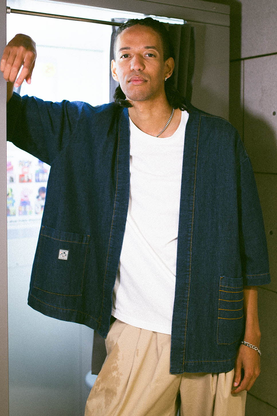 Japanischer Denim-Kimono