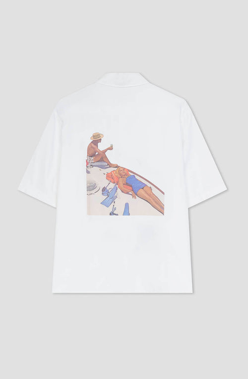 Weißes Big Sur-Hemd