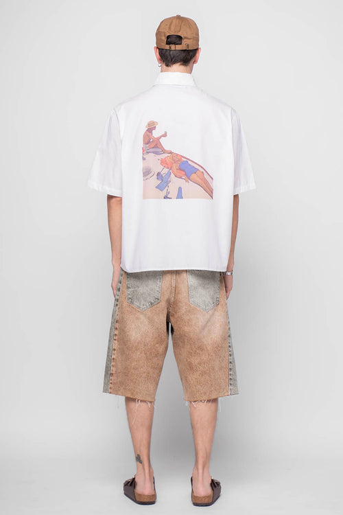 Weißes Big Sur-Hemd