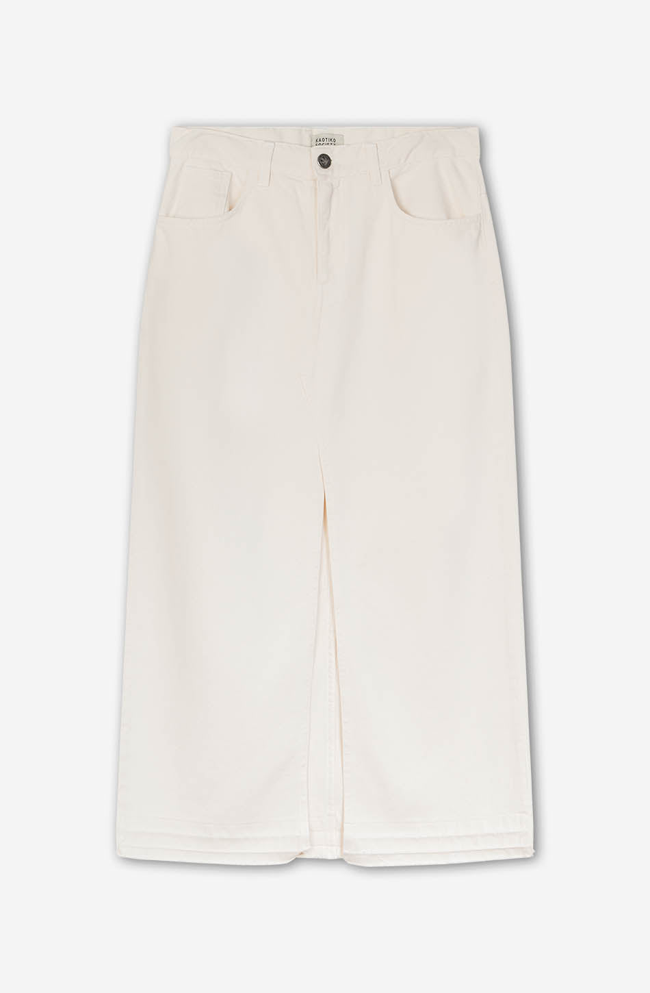 Long Denim Stone Skirt
