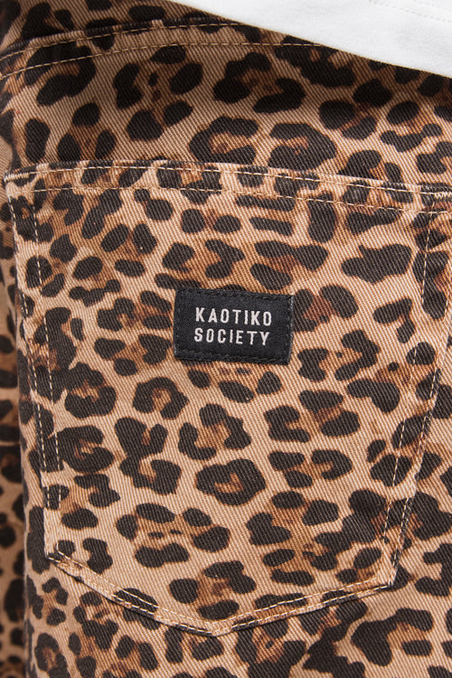 Lose Braune Leopardenhosen