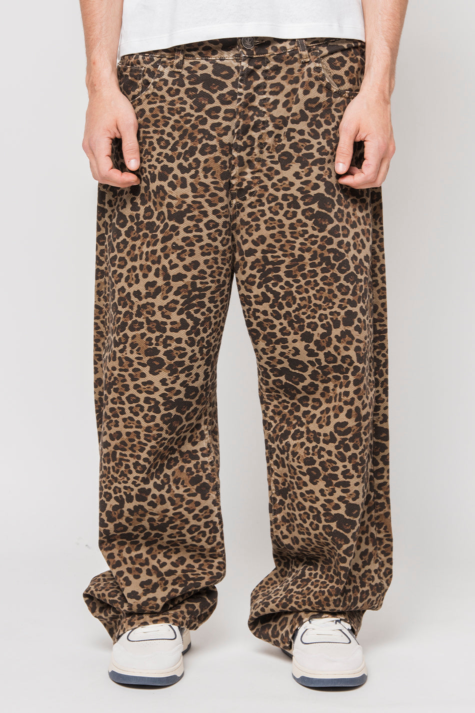 Lose Braune Leopardenhosen