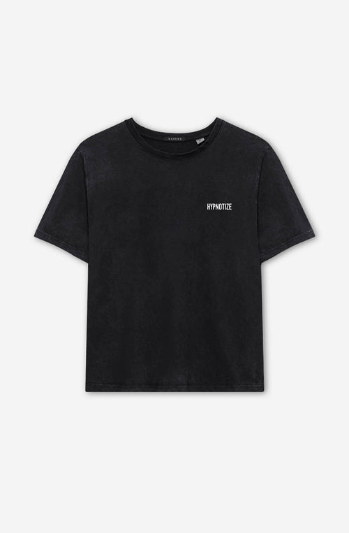 Verwaschenes schwarzes T-Shirt Hypnotize