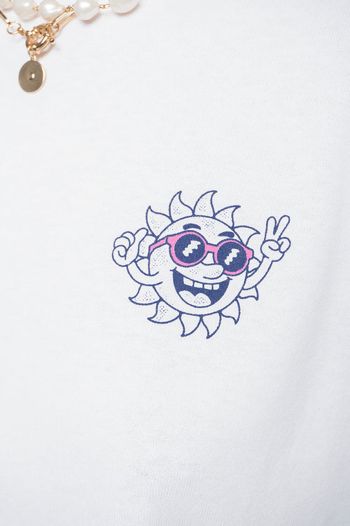 T-Shirt Life Is Short aus Bio-Baumwolle in Tabak