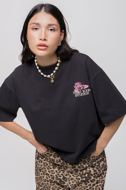 Auge Vertrauen Sie Ihrer Intuition Schwarzes T-Shirt