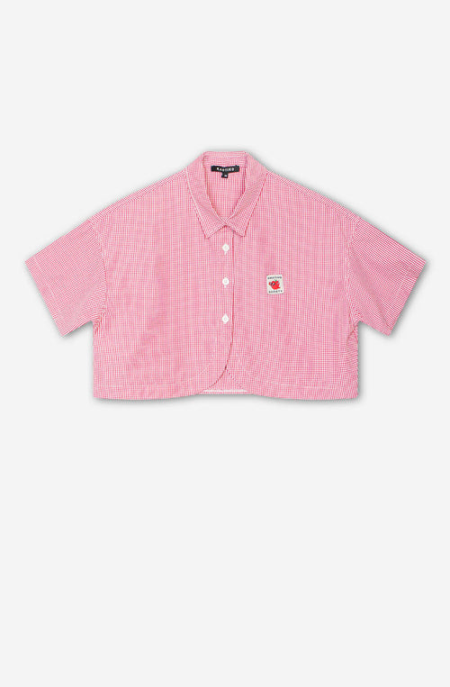 Chemise à carreaux rouge Apple