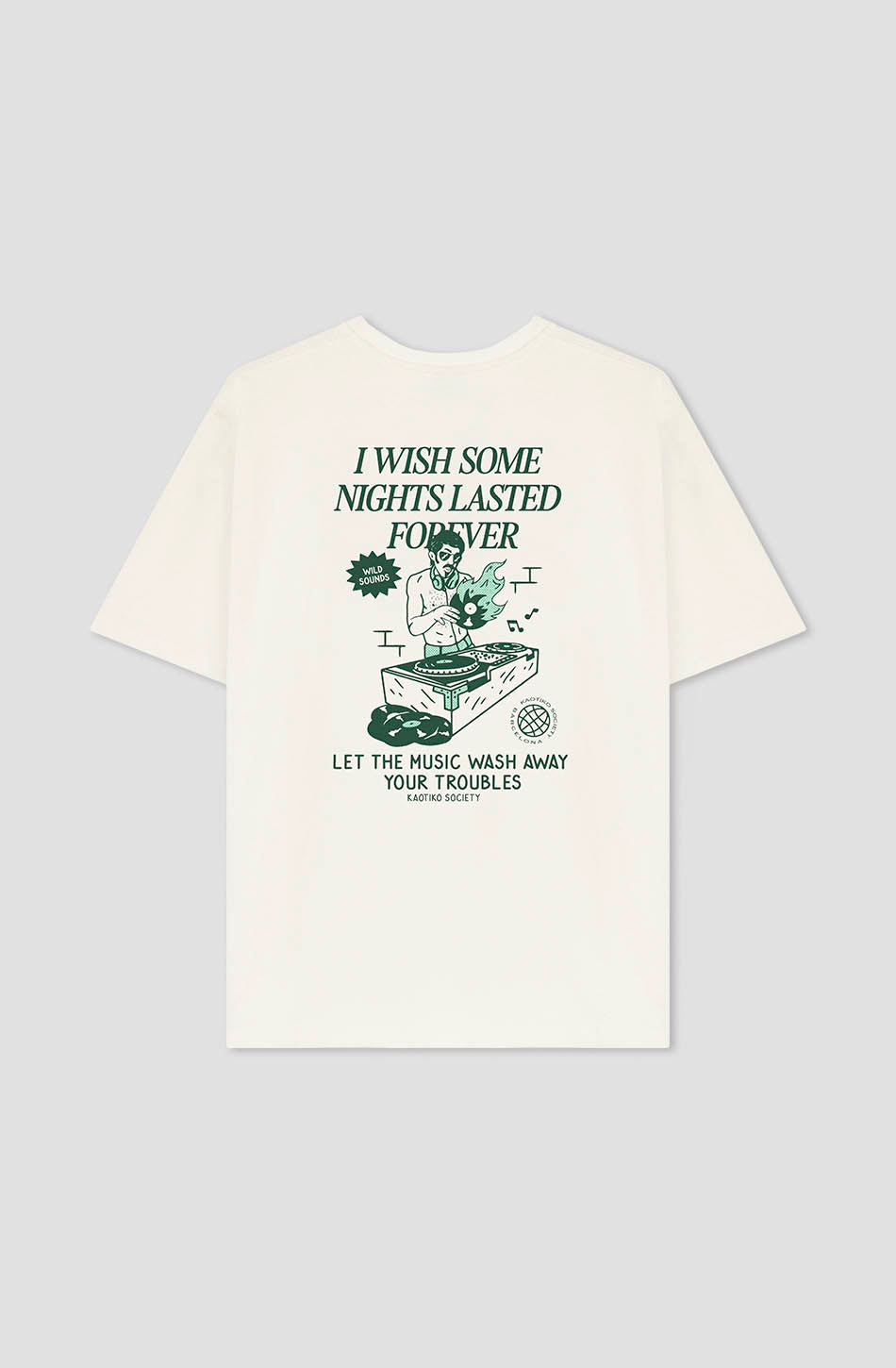 T-Shirt aus Bio-Baumwolle mit DJ-Musik