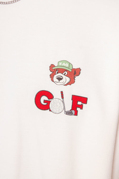 Washed Bear Golf Club Elfenbeinfarbenes Sweatshirt