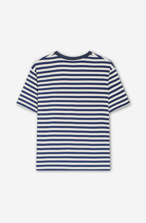 T-shirt ivoire Stripes Bear Navy