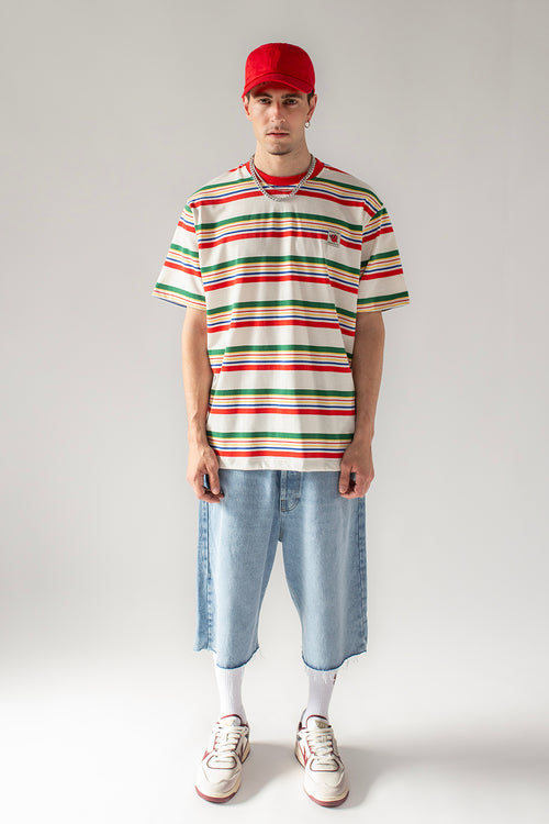 T-Shirt mit Apfelstreifen