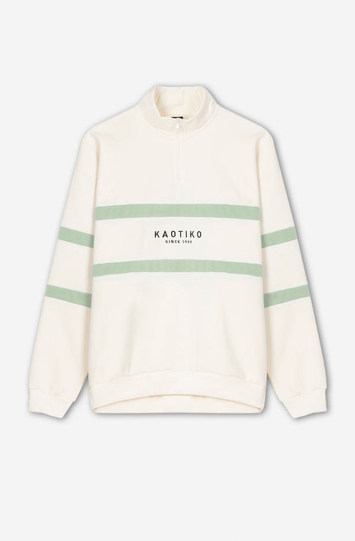 Sweatshirt Berwin Ivoire/ Vert frais