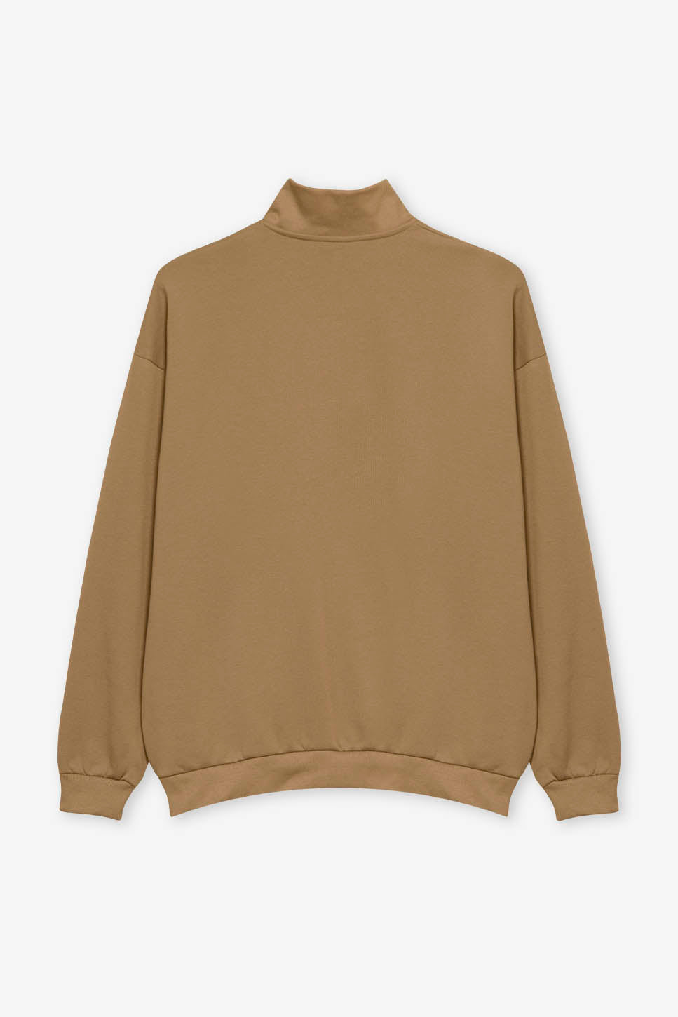 Kaotiko Society Sand-Sweatshirt mit halbem Reißverschluss