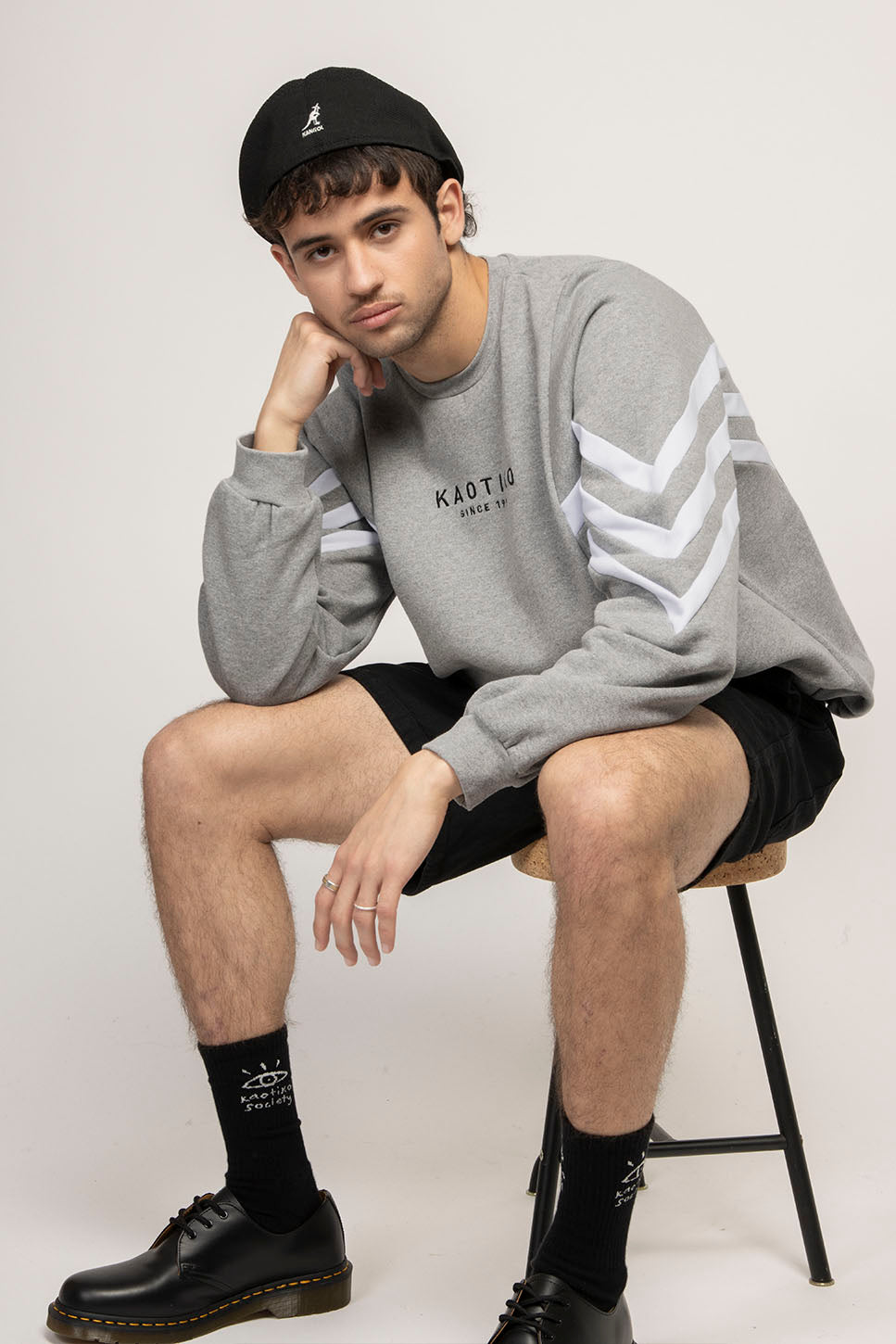 Sweatshirt Chad Gris Vigoré / Blanc