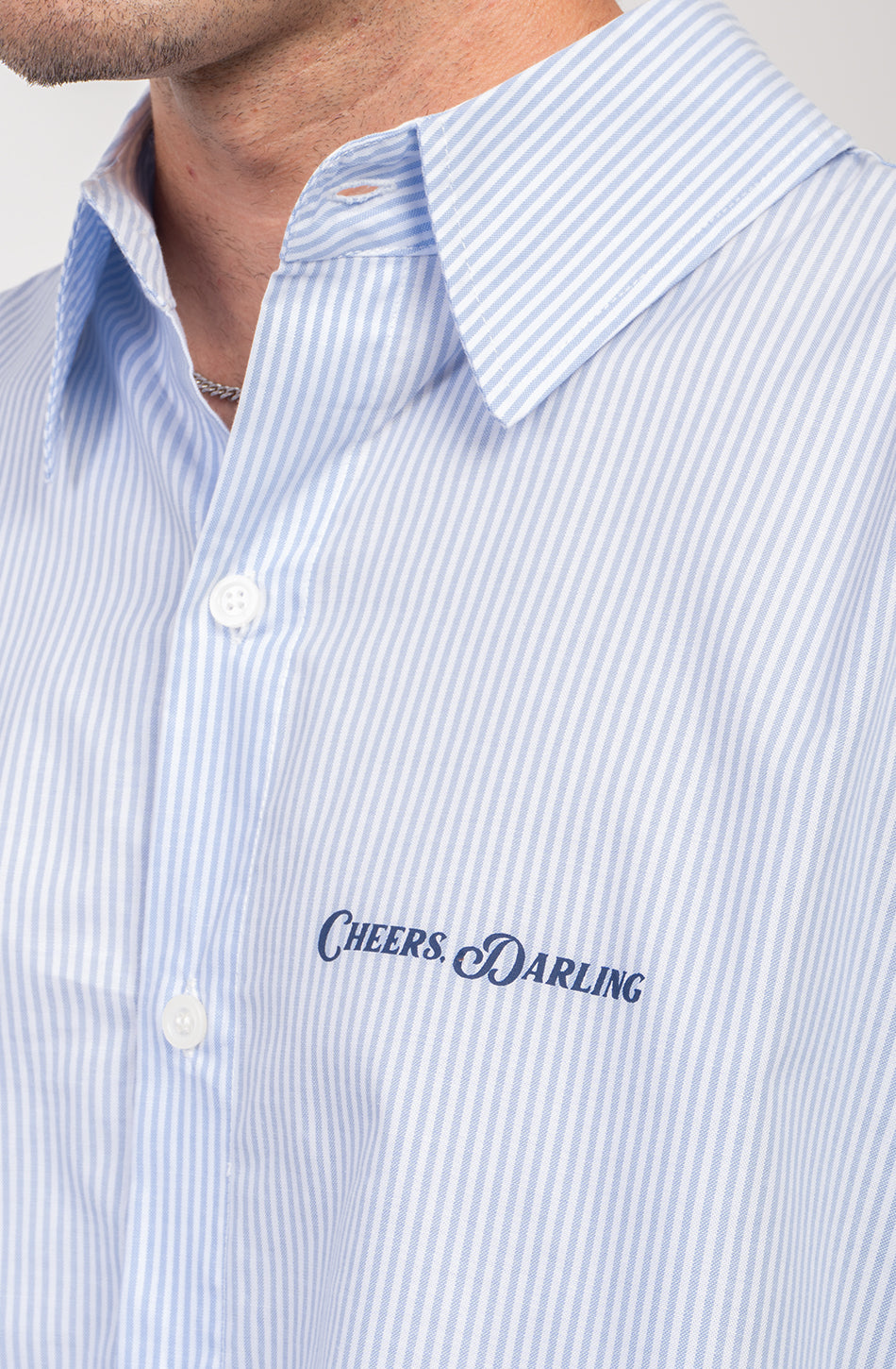 Camisa Cheers Darling Blue Stripes