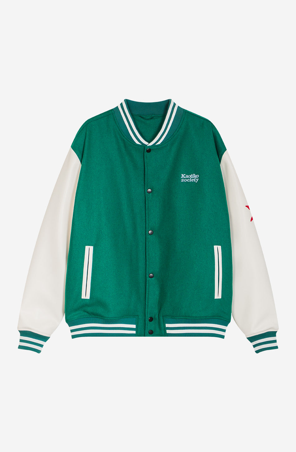 Tricky Love Grüne Baseballjacke