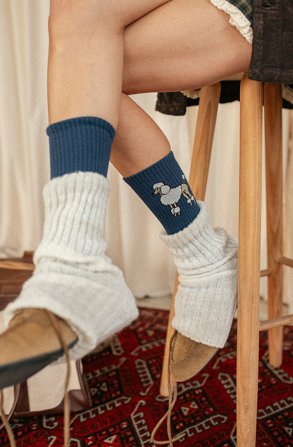 Calcetines Poodle Navy
