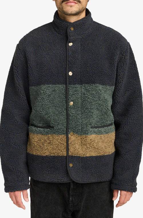 RVCA Westwood Snap Fleecejacke Moody Blue