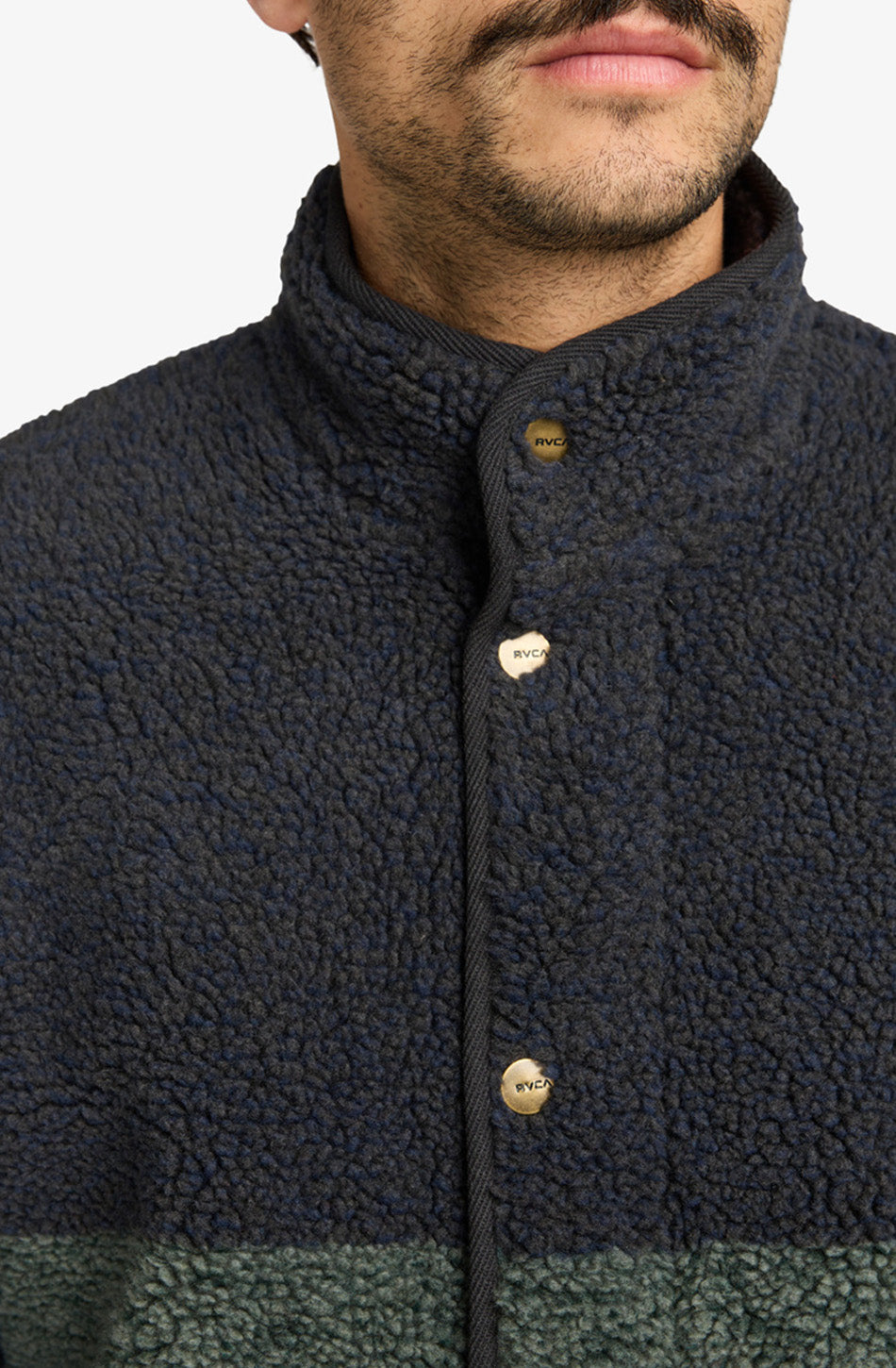 RVCA Westwood Snap Fleecejacke Moody Blue