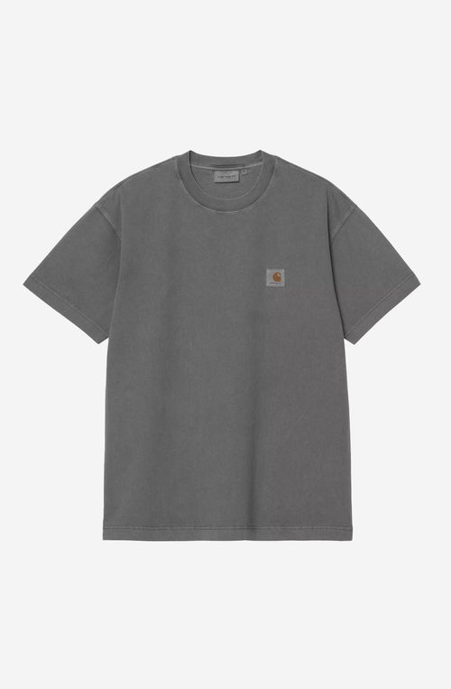 Carhartt WIP – Schwarzes, stückgefärbtes T-Shirt „Vista“