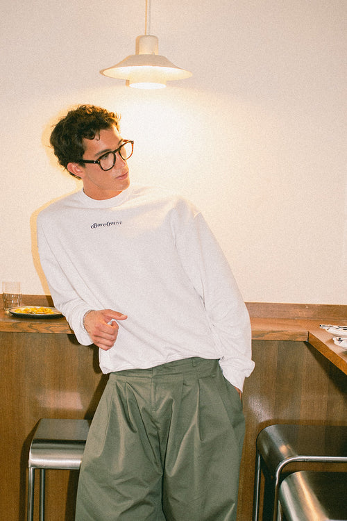 Weißes Sweatshirt aus Bio-Baumwolle von La Dolce Vita