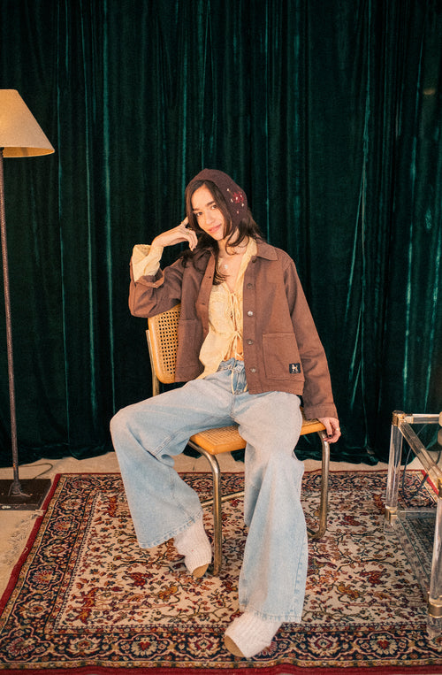 Naturpudel braune Jacke