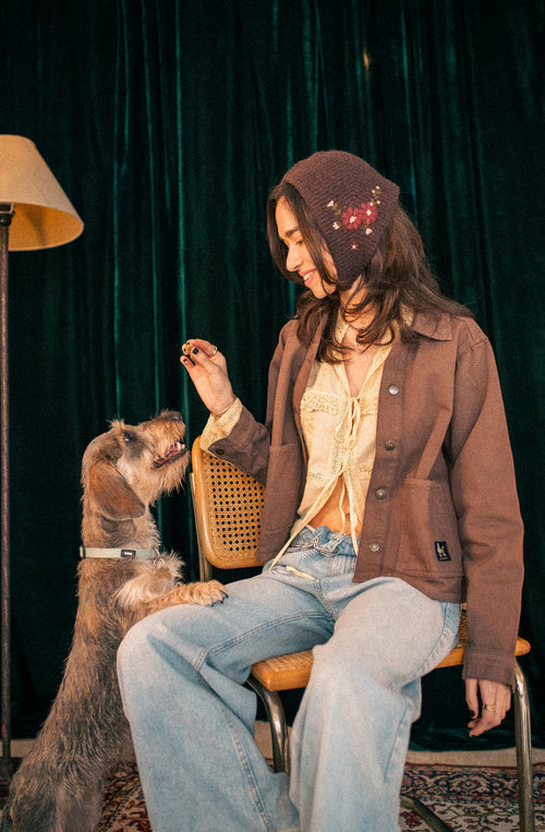 Naturpudel braune Jacke