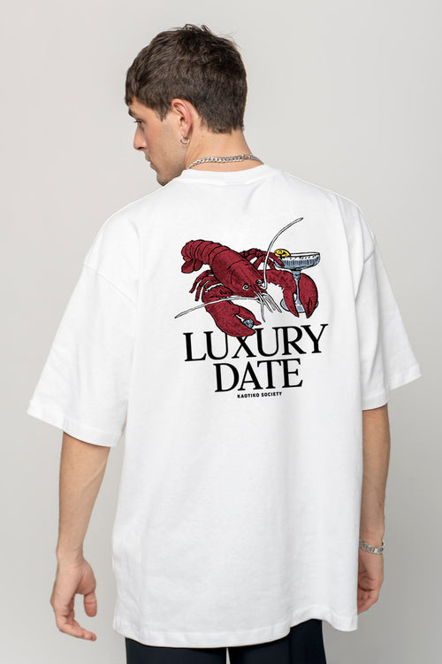 Luxury Date Organic Cotton White T-shirt