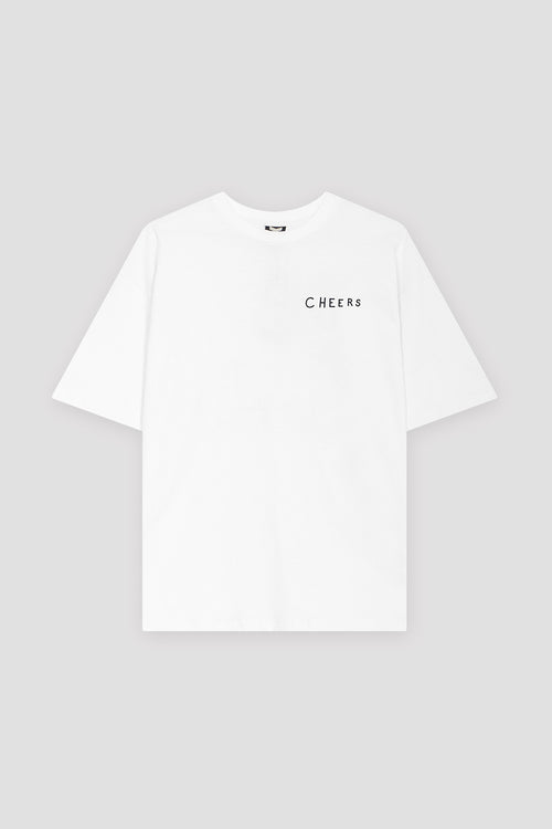 Cheers Organic Cotton White T-shirt