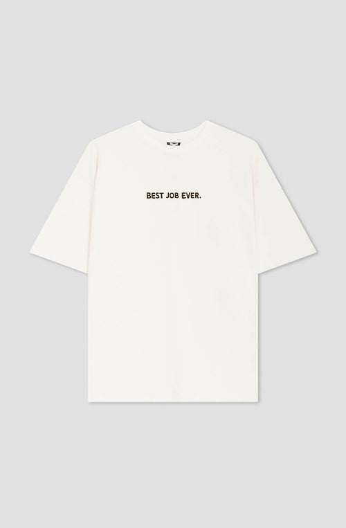 Best Job Ever Cotton Organic Ivory T-shirt