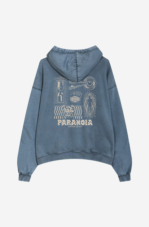 Gewaschenes Sweatshirt „I'm Paranoid“ in Blau
