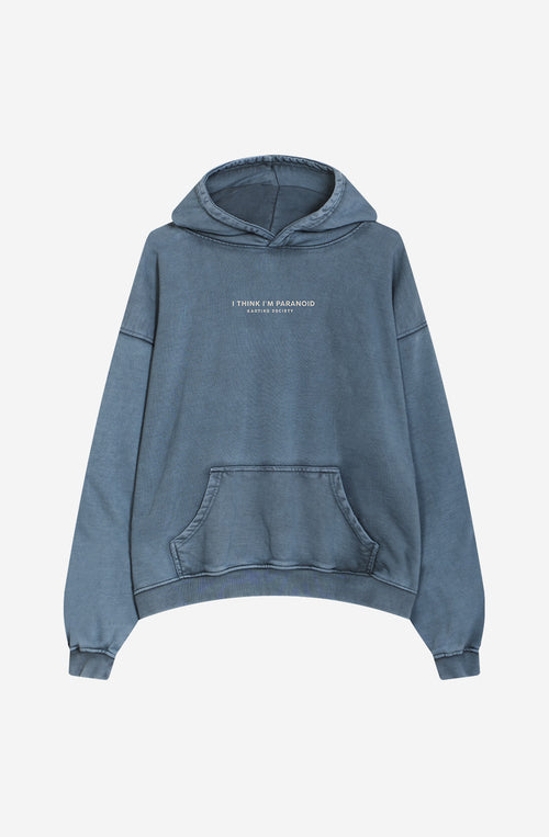 Gewaschenes Sweatshirt „I'm Paranoid“ in Blau