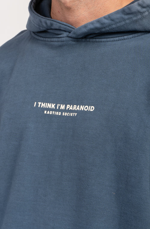 Sudadera Washed I'm Paranoid Blue