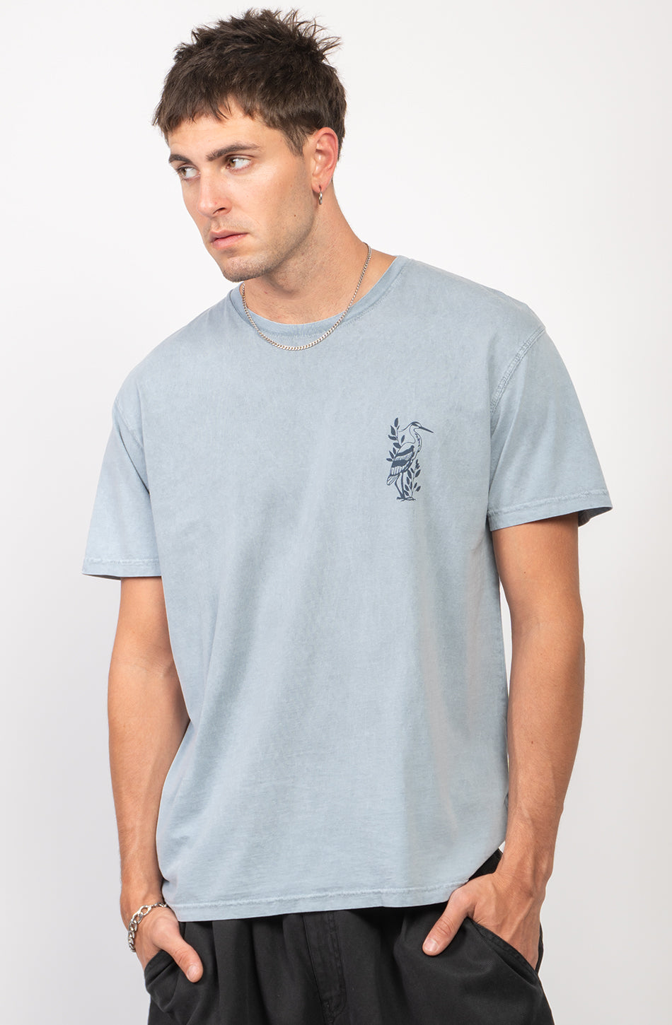 Camiseta Washed Lotus Steel