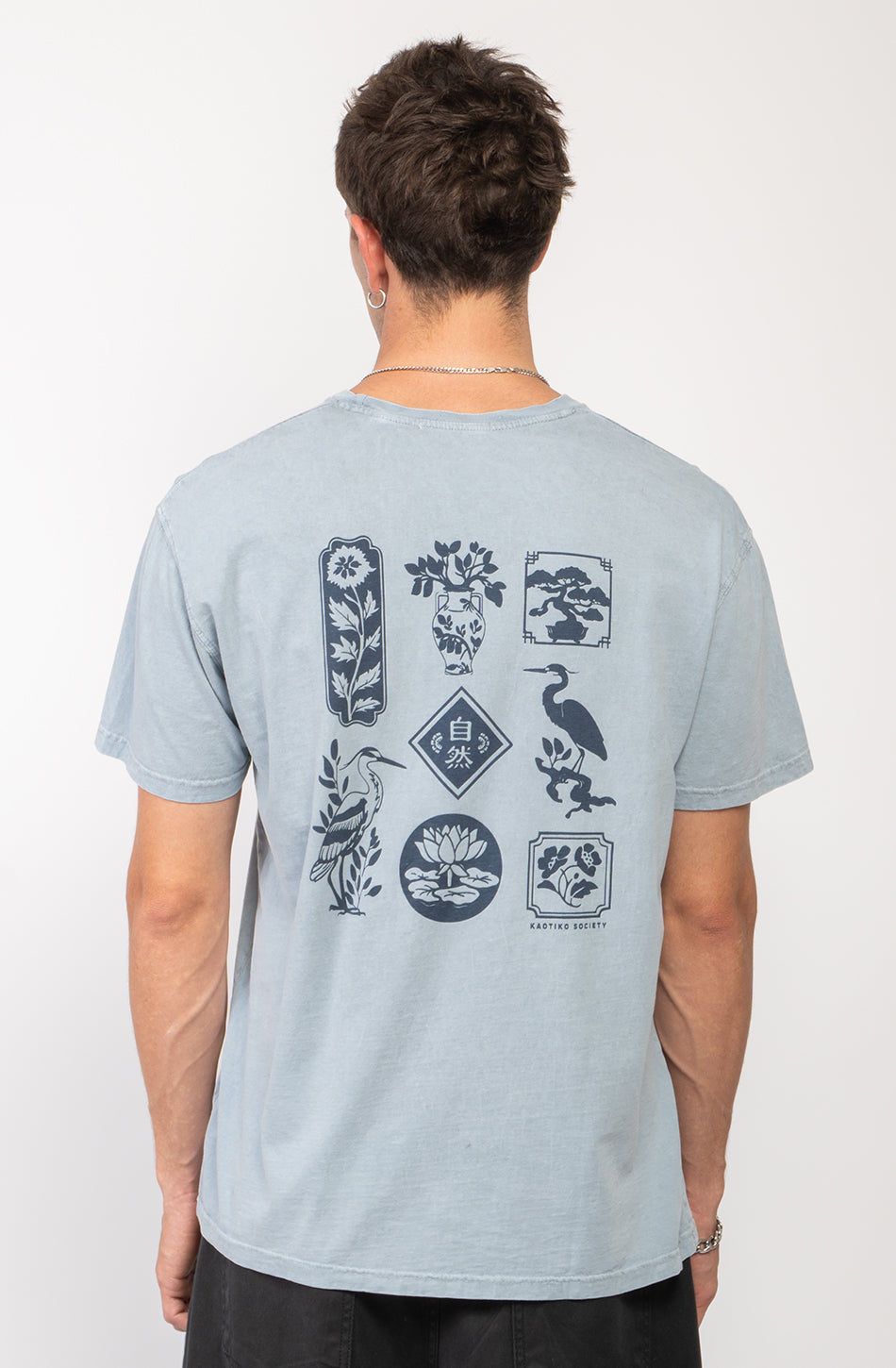 Camiseta Washed Lotus Steel