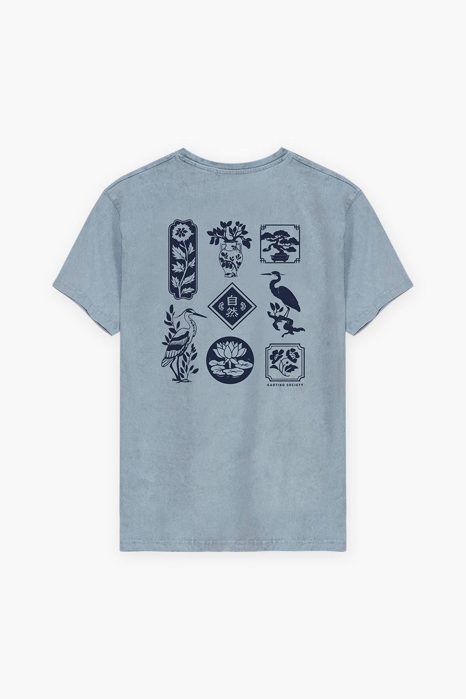 Camiseta Washed Lotus Steel